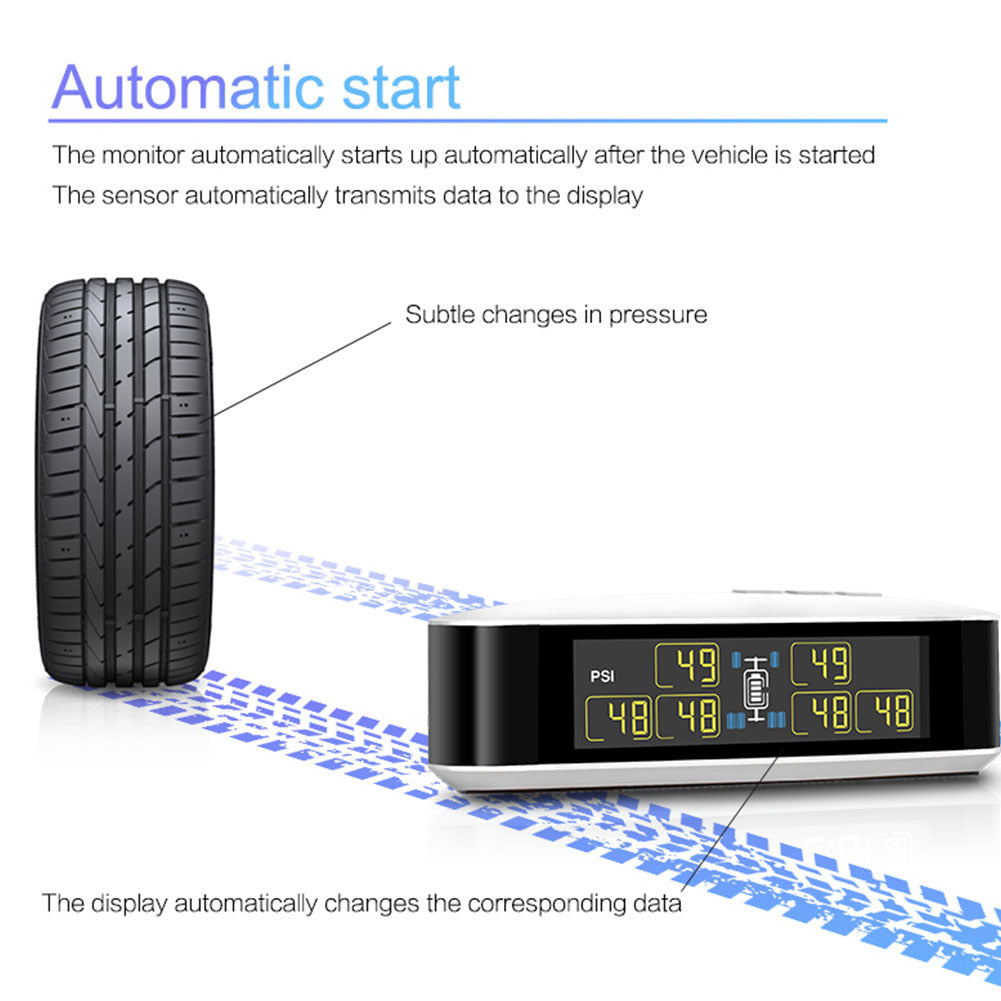 TPMS Car Wireless Tire Pressure for RV Bus Monitoring System 6 wheels tire pressure LCD monitor system with 6 External sensors Silver black - Premium OBD & Diagnostic Tools from Rapidvehicles - Just $126.99! Shop now at Rapidvehicles