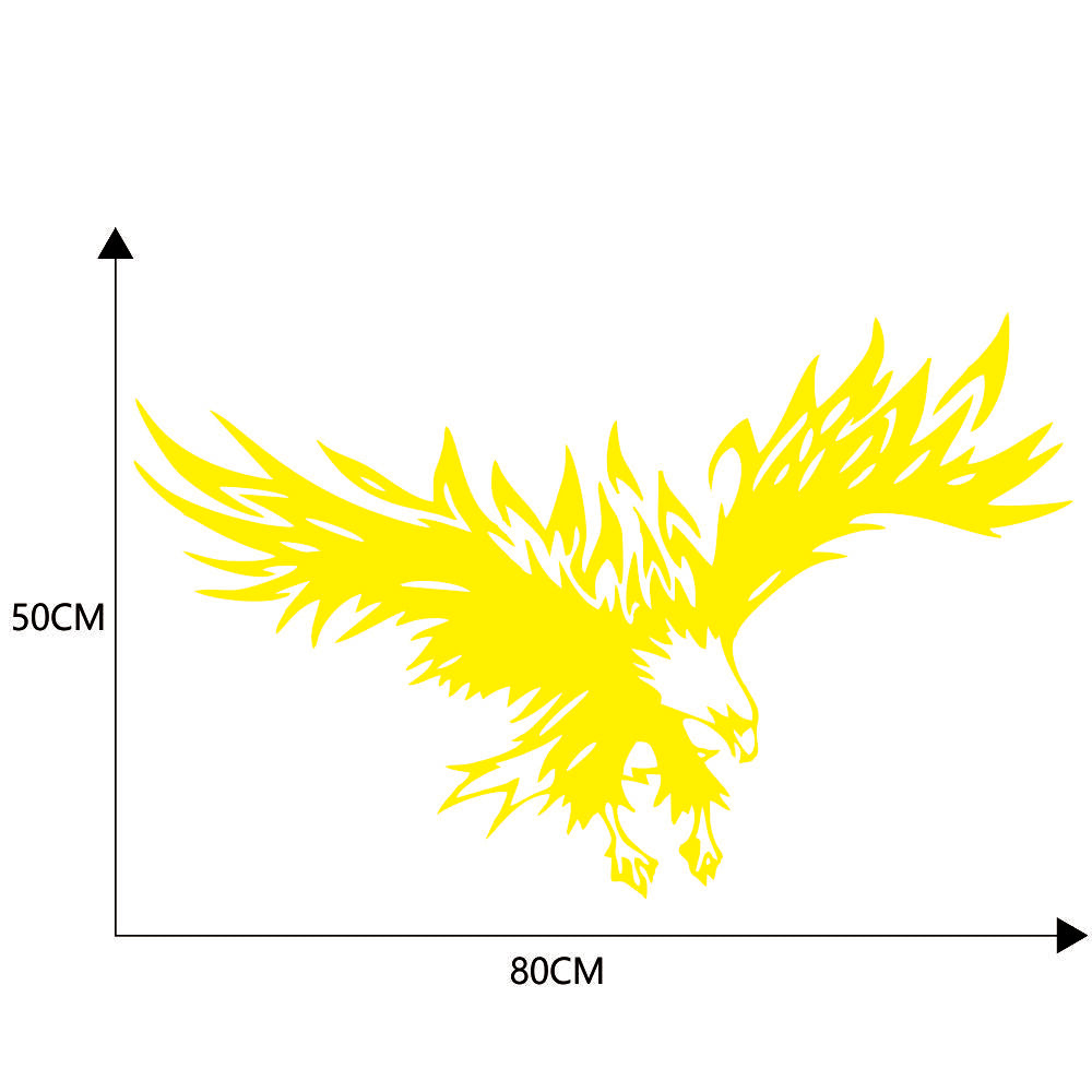 50 * 80cm Animal Eagle Car-styling Motorcycle Car Sticker Vinyl Decal yellow - Premium Car Stickers & Covers from Rapidvehicles - Just $19.35! Shop now at Rapidvehicles