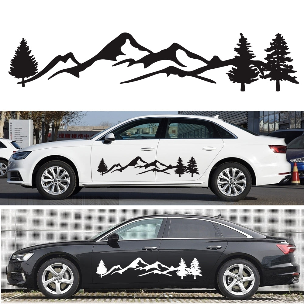 Mountain Tree Forest Graphic Vinyl Art Sticker for RV Decoration Forest Silhouette Decals Camper Vehicle Window Door Decoration white - Premium Car Stickers & Covers from Rapidvehicles - Just $30.79! Shop now at Rapidvehicles