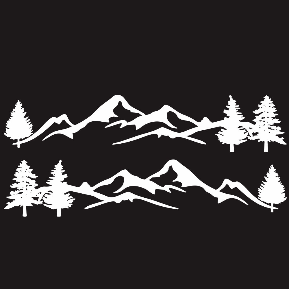 Mountain Tree Forest Graphic Vinyl Art Sticker for RV Decoration Forest Silhouette Decals Camper Vehicle Window Door Decoration white - Premium Car Stickers & Covers from Rapidvehicles - Just $30.79! Shop now at Rapidvehicles