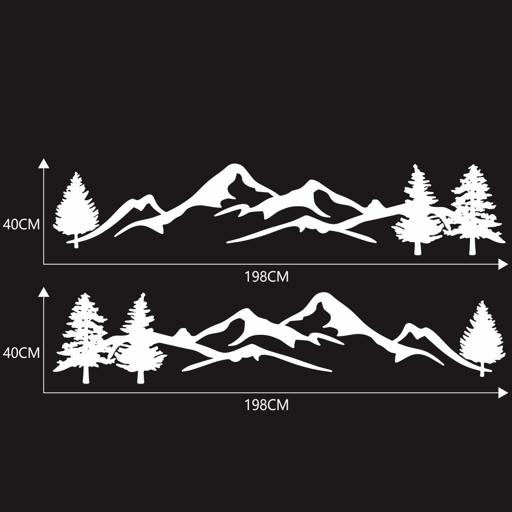 Mountain Tree Forest Graphic Vinyl Art Sticker for RV Decoration Forest Silhouette Decals Camper Vehicle Window Door Decoration white - Premium Car Stickers & Covers from Rapidvehicles - Just $30.79! Shop now at Rapidvehicles