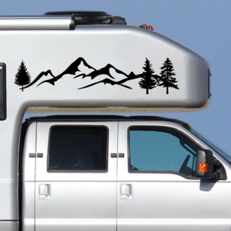 Mountain Tree Forest Graphic Vinyl Art Sticker for RV Decoration Forest Silhouette Decals Camper Vehicle Window Door Decoration white - Premium Car Stickers & Covers from Rapidvehicles - Just $30.79! Shop now at Rapidvehicles