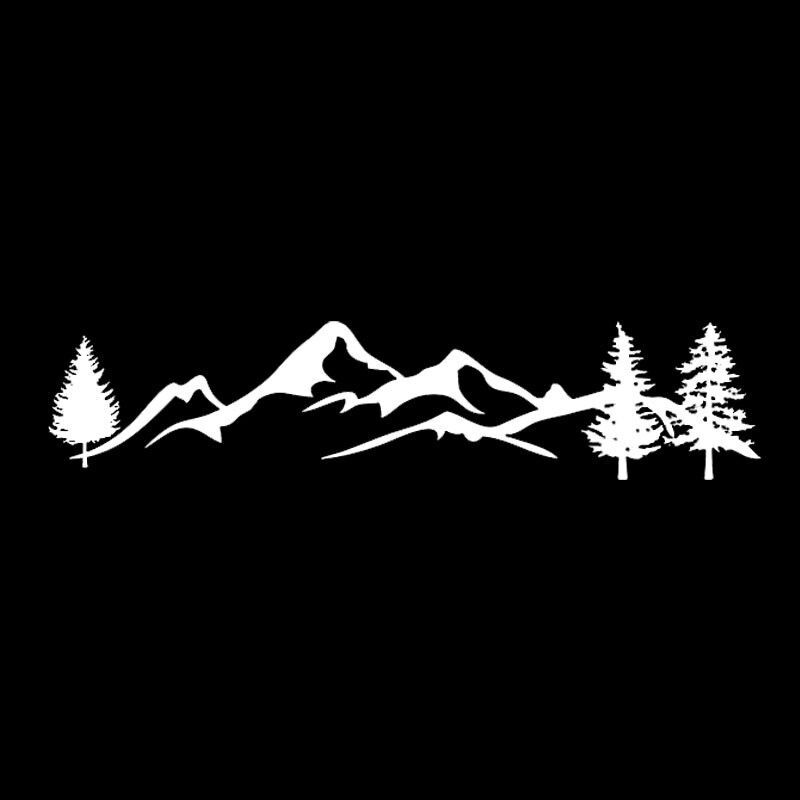 Mountain Tree Forest Graphic Vinyl Art Sticker for RV Decoration Forest Silhouette Decals Camper Vehicle Window Door Decoration white - Premium Car Stickers & Covers from Rapidvehicles - Just $30.79! Shop now at Rapidvehicles