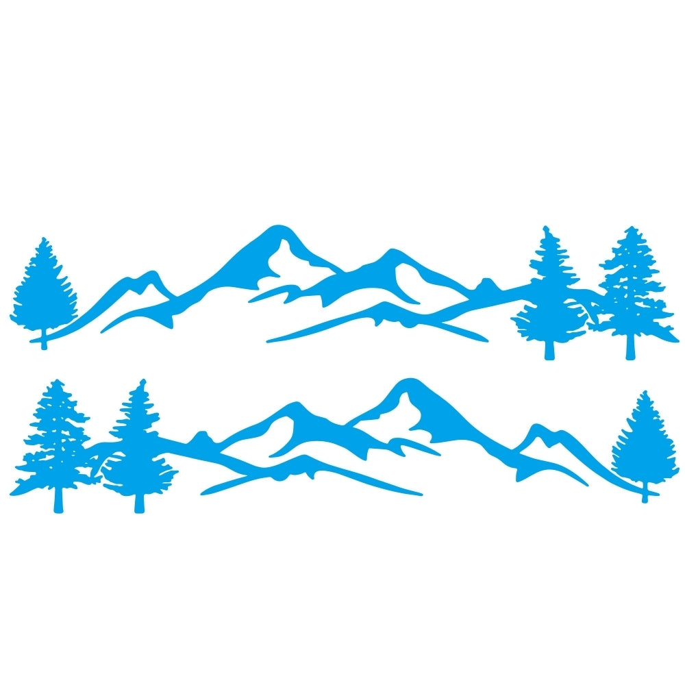 Mountain Tree Forest Graphic Vinyl Art Sticker for RV Decoration Forest Silhouette Decals Camper Vehicle Window Door Decoration blue - Premium Car Stickers & Covers from Rapidvehicles - Just $32.11! Shop now at Rapidvehicles