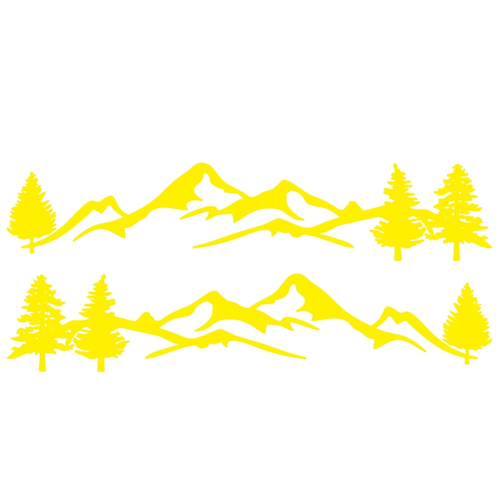 Mountain Tree Forest Graphic Vinyl Art Sticker for RV Decoration Forest Silhouette Decals Camper Vehicle Window Door Decoration yellow - Premium Car Stickers & Covers from Rapidvehicles - Just $30.77! Shop now at Rapidvehicles