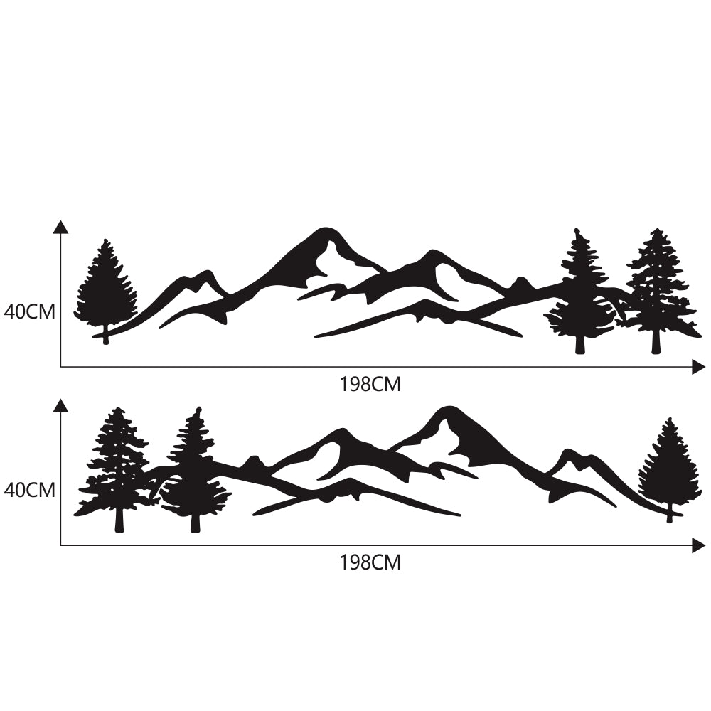 Mountain Tree Forest Graphic Vinyl Art Sticker for RV Decoration Forest Silhouette Decals Camper Vehicle Window Door Decoration black - Premium Car Stickers & Covers from Rapidvehicles - Just $31.07! Shop now at Rapidvehicles