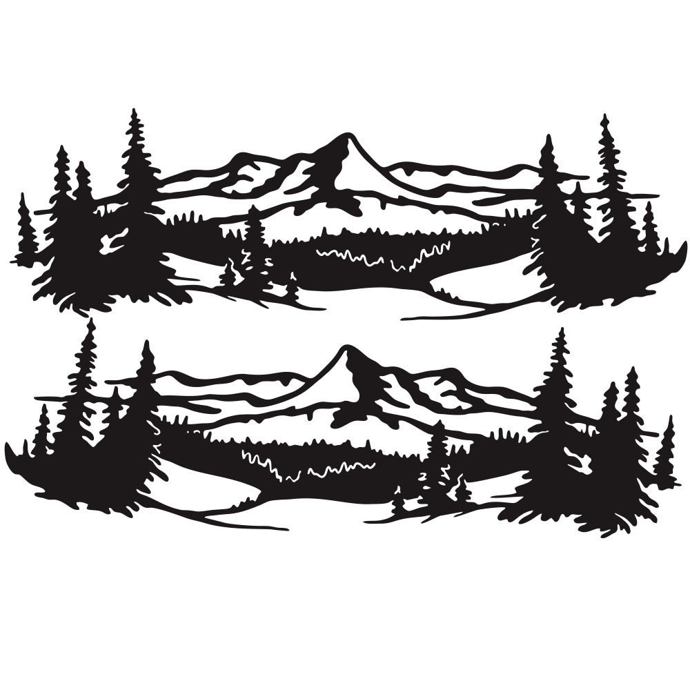 2 Pcs 50 * 150cm Universal Tree Sticker Mountain Scene Northern Great Car Sticker Vinyl Truck Rv Toy Transporter Accessories Vehicles Cars black - Premium Car Stickers & Covers from Rapidvehicles - Just $28.28! Shop now at Rapidvehicles