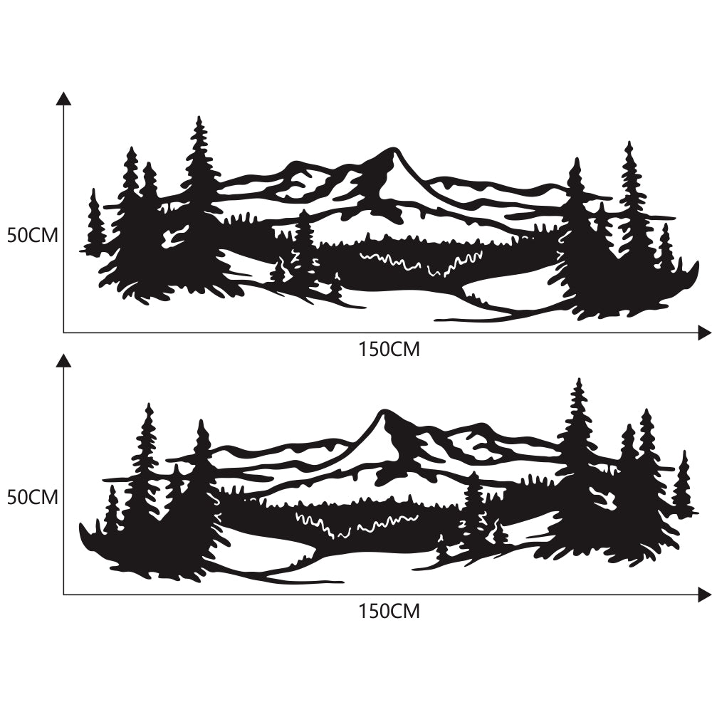 2 Pcs 50 * 150cm Universal Tree Sticker Mountain Scene Northern Great Car Sticker Vinyl Truck Rv Toy Transporter Accessories Vehicles Cars black - Premium Car Stickers & Covers from Rapidvehicles - Just $28.28! Shop now at Rapidvehicles