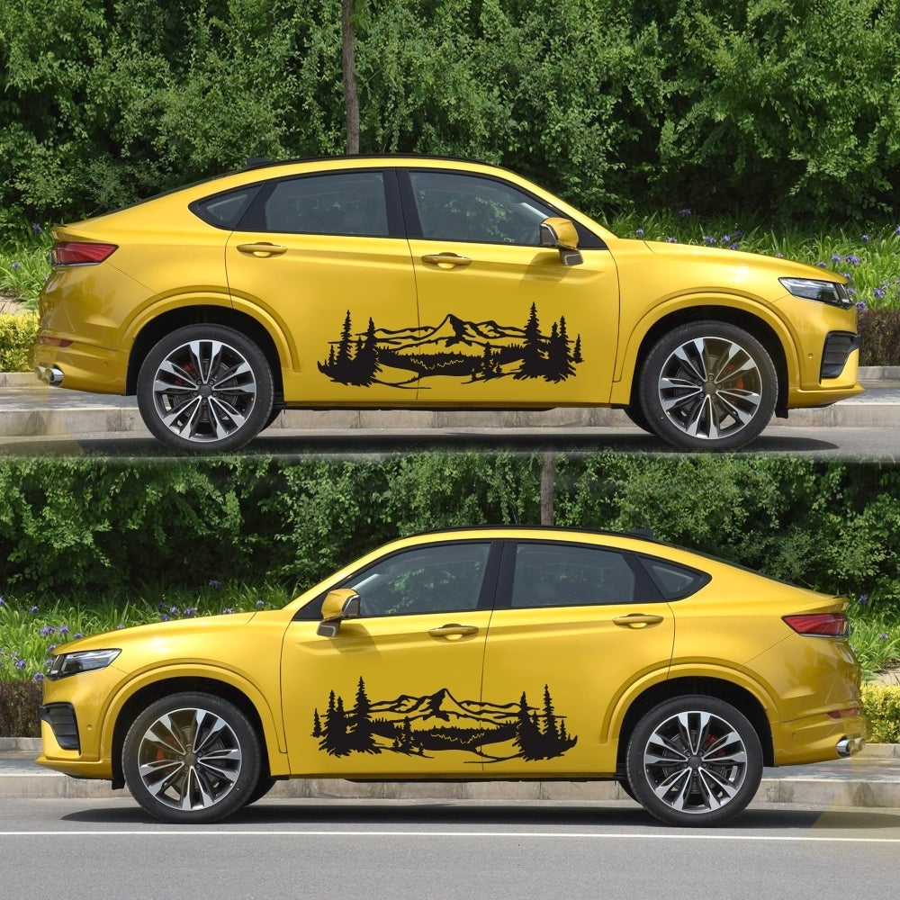 2 Pcs 50 * 150cm Universal Tree Sticker Mountain Scene Northern - Premium Car Stickers & Covers from Rapidvehicles - Just $34.99! Shop now at Rapidvehicles