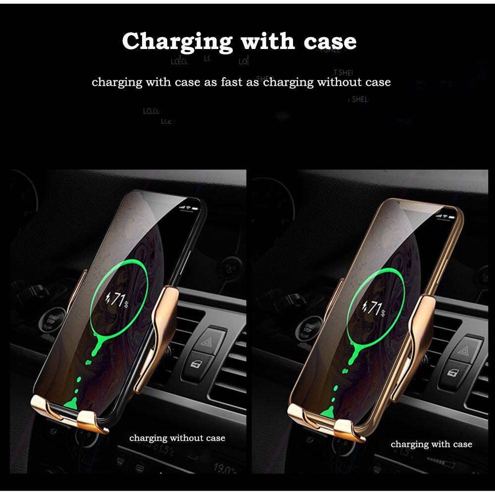 Car 10W Wireless Infrared Charger 360 Rotation Automatic Clamping - Premium Car Mounts & Holders from Rapidvehicles - Just $52.99! Shop now at Rapidvehicles