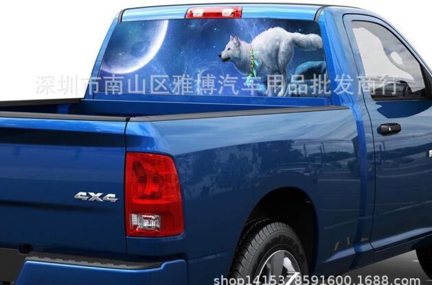 Automobile Sticker Car SUV Truck Rear Window Decal Night Wolf Howling Vinyl Sticker Decoration 147*46CM - Premium Car Stickers & Covers from Rapidvehicles - Just $32.59! Shop now at Rapidvehicles