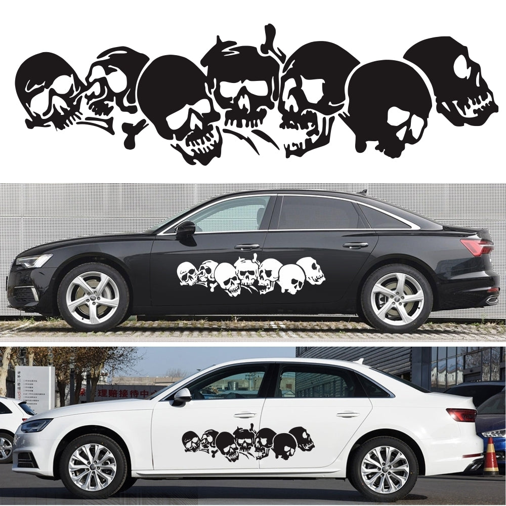 Skulls Bones Pattern Car Truck Vinyl Side Body Graphics Stickers Scratch Decal black - Premium Car Stickers & Covers from Rapidvehicles - Just $30! Shop now at Rapidvehicles