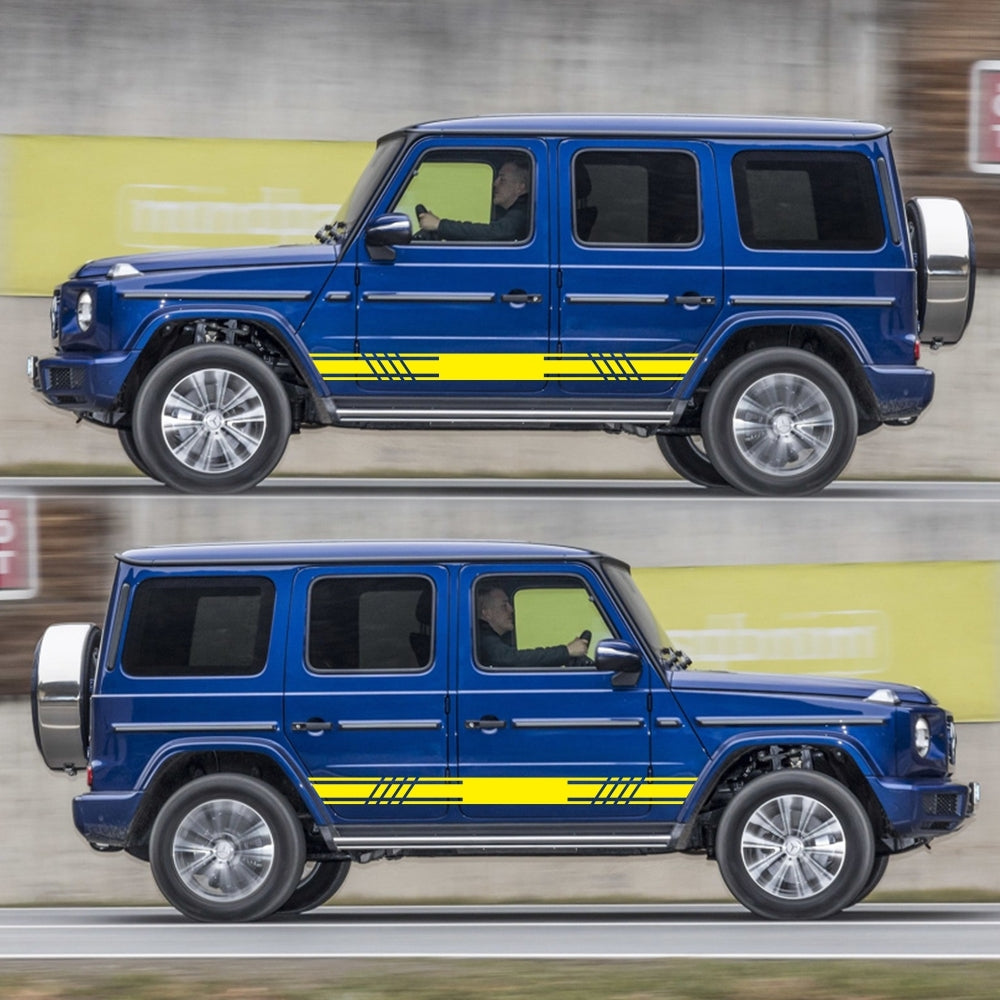 2pcs Car Rally Stripe Lower Door Panel for G Class G550 G63 Vinyl Sticker yellow - Premium Car Stickers & Covers from Rapidvehicles - Just $28.78! Shop now at Rapidvehicles