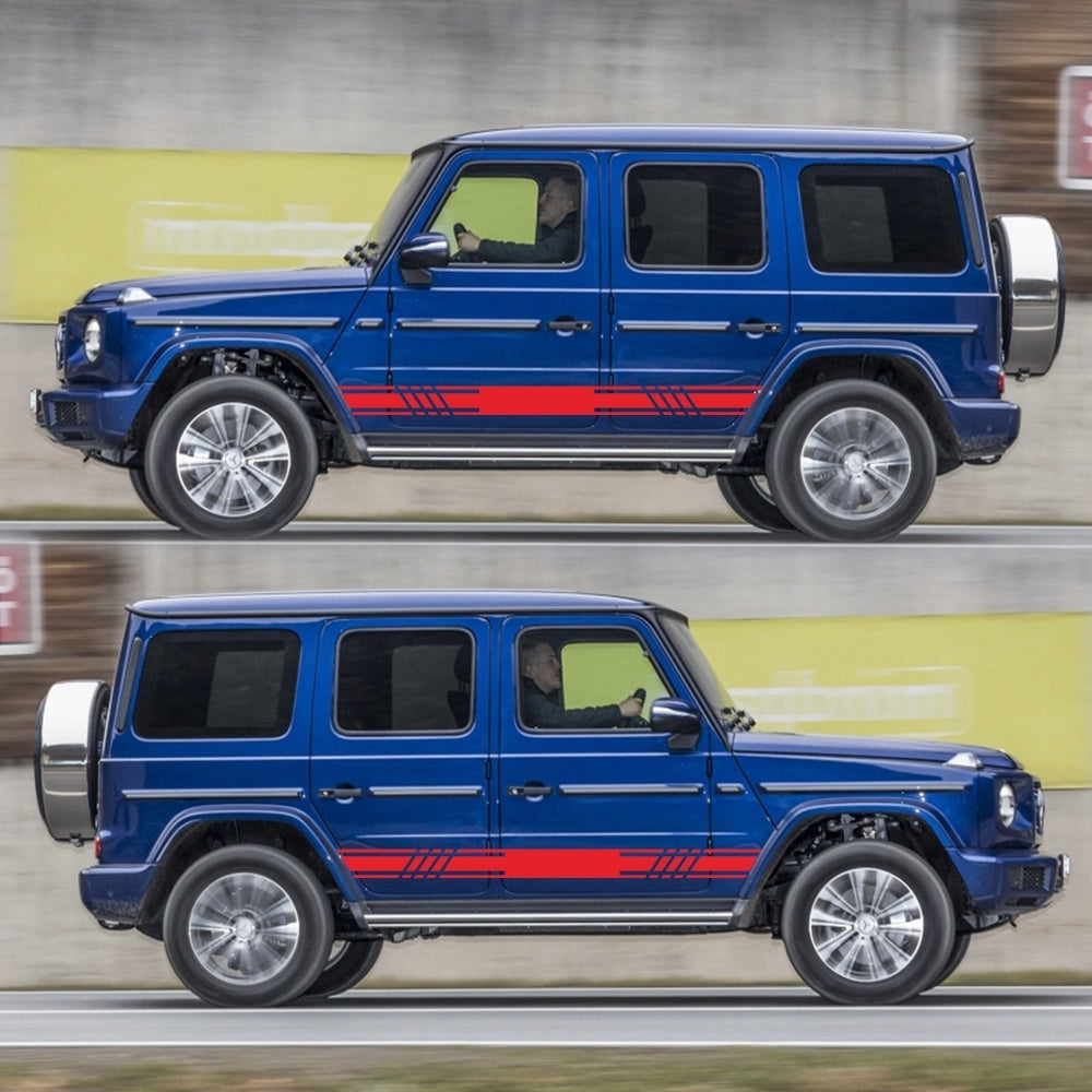 2pcs Car Rally Stripe Lower Door Panel for G Class G550 G63 Vinyl - Premium Car Stickers & Covers from Rapidvehicles - Just $34.99! Shop now at Rapidvehicles