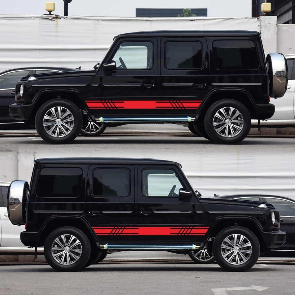 2pcs Car Rally Stripe Lower Door Panel for G Class G550 G63 Vinyl Sticker red - Premium Car Stickers & Covers from Rapidvehicles - Just $28.78! Shop now at Rapidvehicles