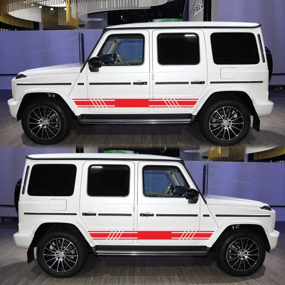 2pcs Car Rally Stripe Lower Door Panel for G Class G550 G63 Vinyl - Premium Car Stickers & Covers from Rapidvehicles - Just $34.99! Shop now at Rapidvehicles