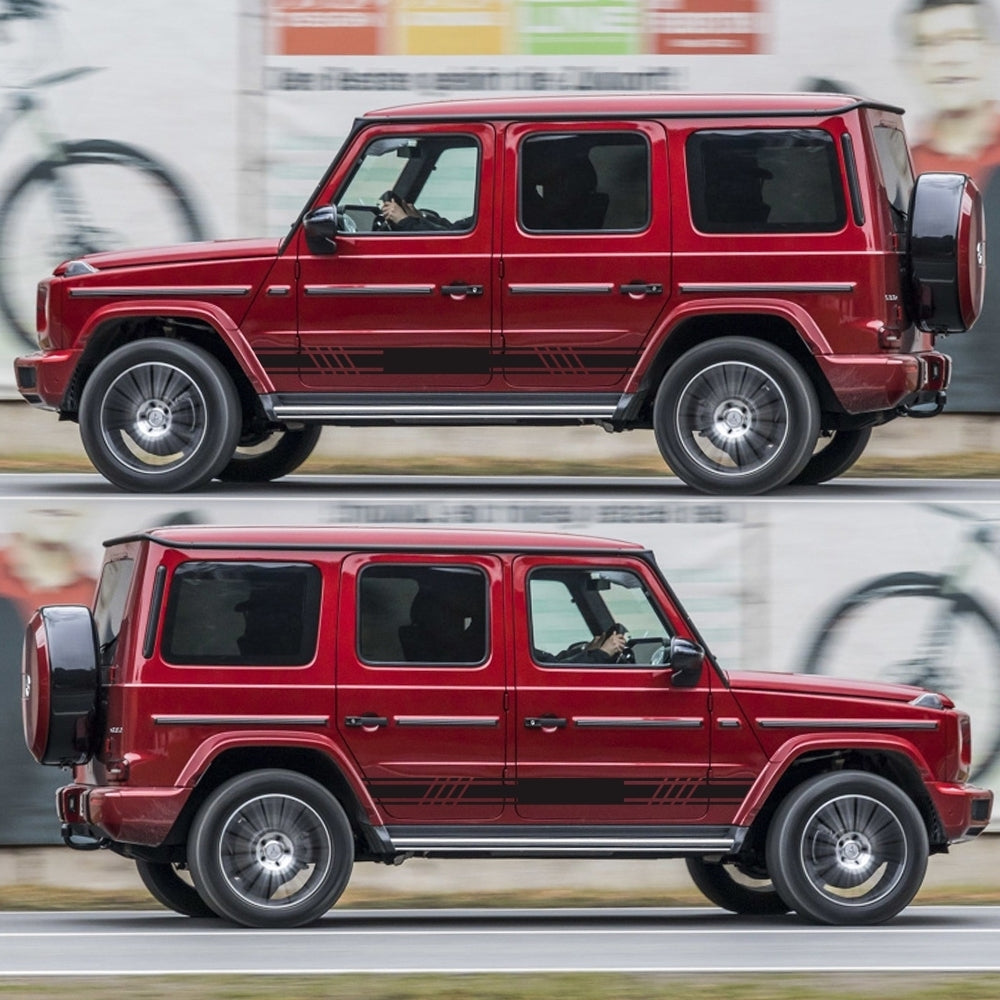 2pcs Car Rally Stripe Lower Door Panel for G Class G550 G63 Vinyl Sticker red - Premium Car Stickers & Covers from Rapidvehicles - Just $28.78! Shop now at Rapidvehicles