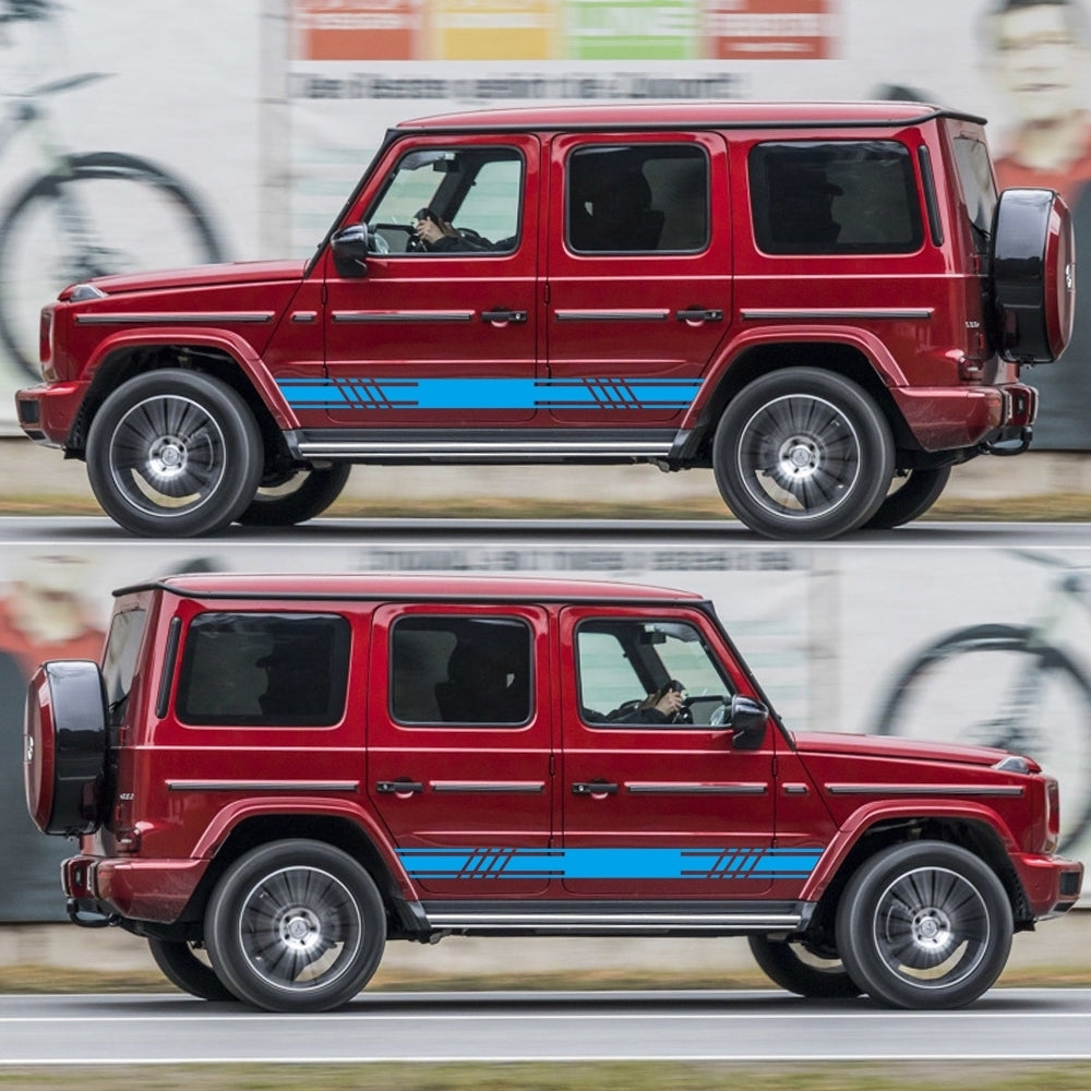 2pcs Car Rally Stripe Lower Door Panel for G Class G550 G63 Vinyl Sticker blue - Premium Car Stickers & Covers from Rapidvehicles - Just $28.78! Shop now at Rapidvehicles