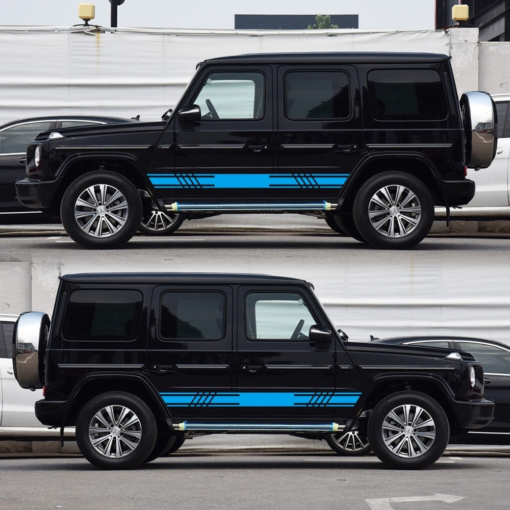 2pcs Car Rally Stripe Lower Door Panel for G Class G550 G63 Vinyl Sticker blue - Premium Car Stickers & Covers from Rapidvehicles - Just $28.78! Shop now at Rapidvehicles