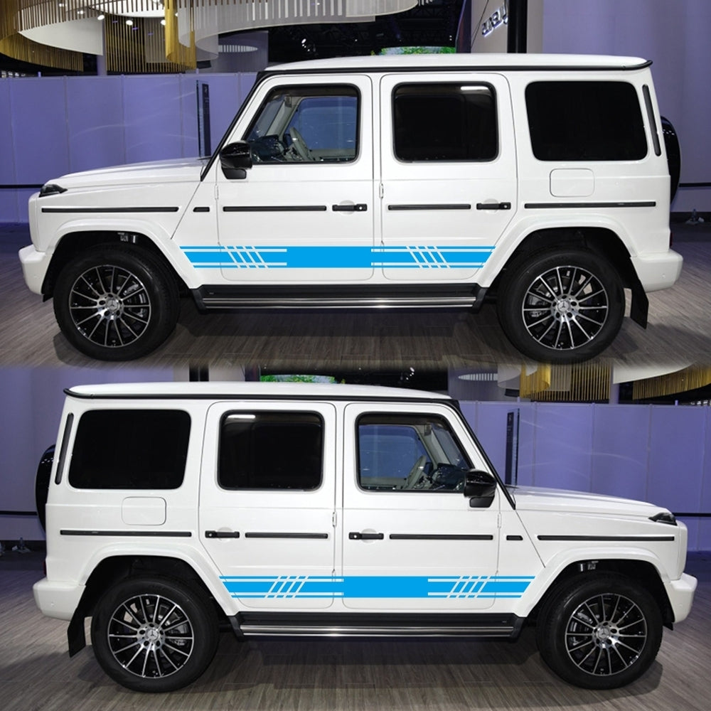 2pcs Car Rally Stripe Lower Door Panel for G Class G550 G63 Vinyl Sticker blue - Premium Car Stickers & Covers from Rapidvehicles - Just $28.78! Shop now at Rapidvehicles