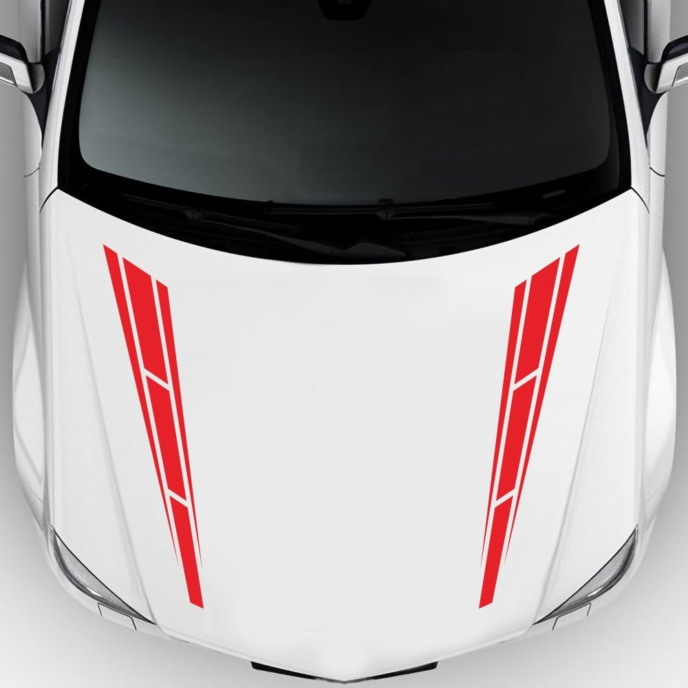 6PCS Long Stripe Graphics Car Racing Side Body Hood Mirror Vinyl Decal Sticker red - Premium Car Stickers & Covers from Rapidvehicles - Just $29.86! Shop now at Rapidvehicles