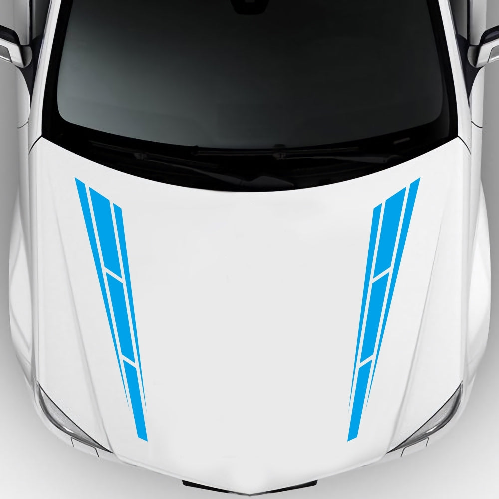 6PCS Long Stripe Graphics Car Racing Side Body Hood Mirror Vinyl Decal Sticker blue - Premium Car Stickers & Covers from Rapidvehicles - Just $29.88! Shop now at Rapidvehicles