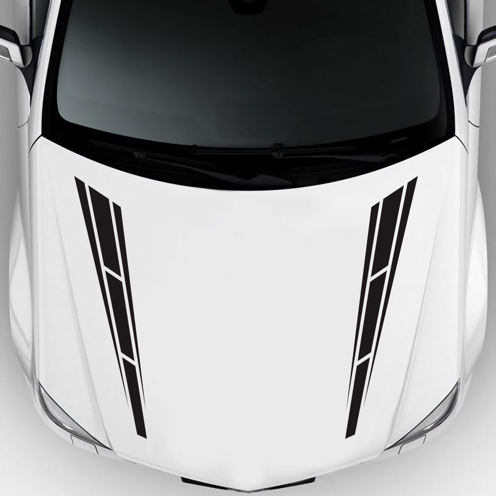 6PCS Long Stripe Graphics Car Racing Side Body Hood Mirror Vinyl Decal Sticker white - Premium Car Stickers & Covers from Rapidvehicles - Just $30.30! Shop now at Rapidvehicles