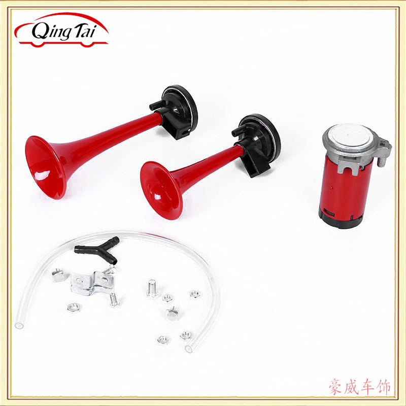 2PCS Car Air Horn Air Sound Signal Beep For Car 12V Loud Electric Horn Sound Speakers For Cars red - Premium Motorcycle Accessories from Rapidvehicles - Just $35.99! Shop now at Rapidvehicles