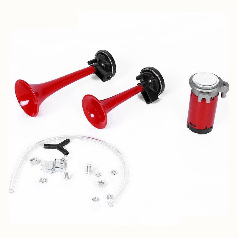 2PCS Car Air Horn Air Sound Signal Beep For Car 12V Loud Electric Horn Sound Speakers For Cars red - Premium Motorcycle Accessories from Rapidvehicles - Just $35.99! Shop now at Rapidvehicles