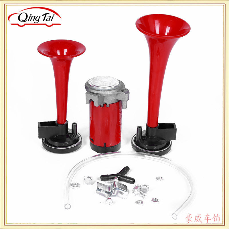 2PCS Car Air Horn Air Sound Signal Beep For Car 12V Loud Electric Horn Sound Speakers For Cars red - Premium Motorcycle Accessories from Rapidvehicles - Just $35.99! Shop now at Rapidvehicles