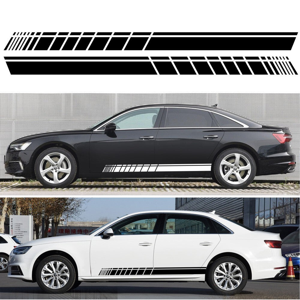 2 Pcs 183 * 11cm Car Stickers Auto Body Vinyl Long Decals Waterproof Striped Stickers Auto Diy Car Sticker Style; black - Premium Car Stickers & Covers from Rapidvehicles - Just $26.38! Shop now at Rapidvehicles