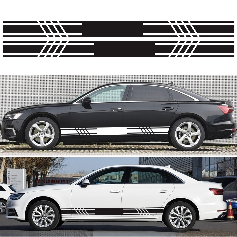 D-1044 2pcs Car Stickers Car Body Racing Side Door Long Striped - Premium Car Stickers & Covers from Rapidvehicles - Just $34.99! Shop now at Rapidvehicles