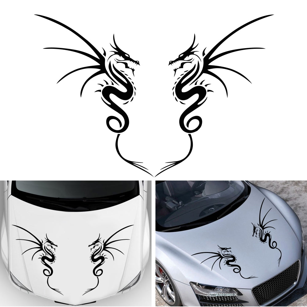 Car Head Sticker Hood Car Sticker Scratch Car Door Stickers Waterproof Reflective Modification Decal black - Premium Car Stickers & Covers from Rapidvehicles - Just $21.42! Shop now at Rapidvehicles