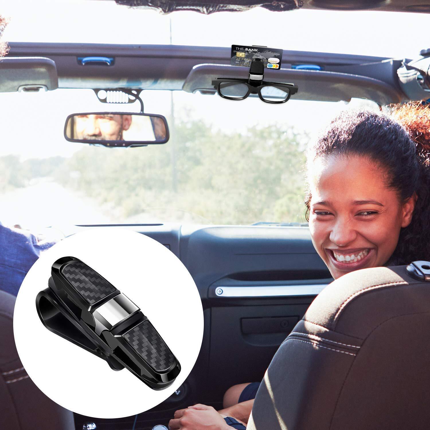 4 Packs Glasses Holders for Car Sun Visor Sunglasses Holder Clip Hanger Eyeglasses Mount Silver - Premium Car Stickers & Covers from Rapidvehicles - Just $19.42! Shop now at Rapidvehicles