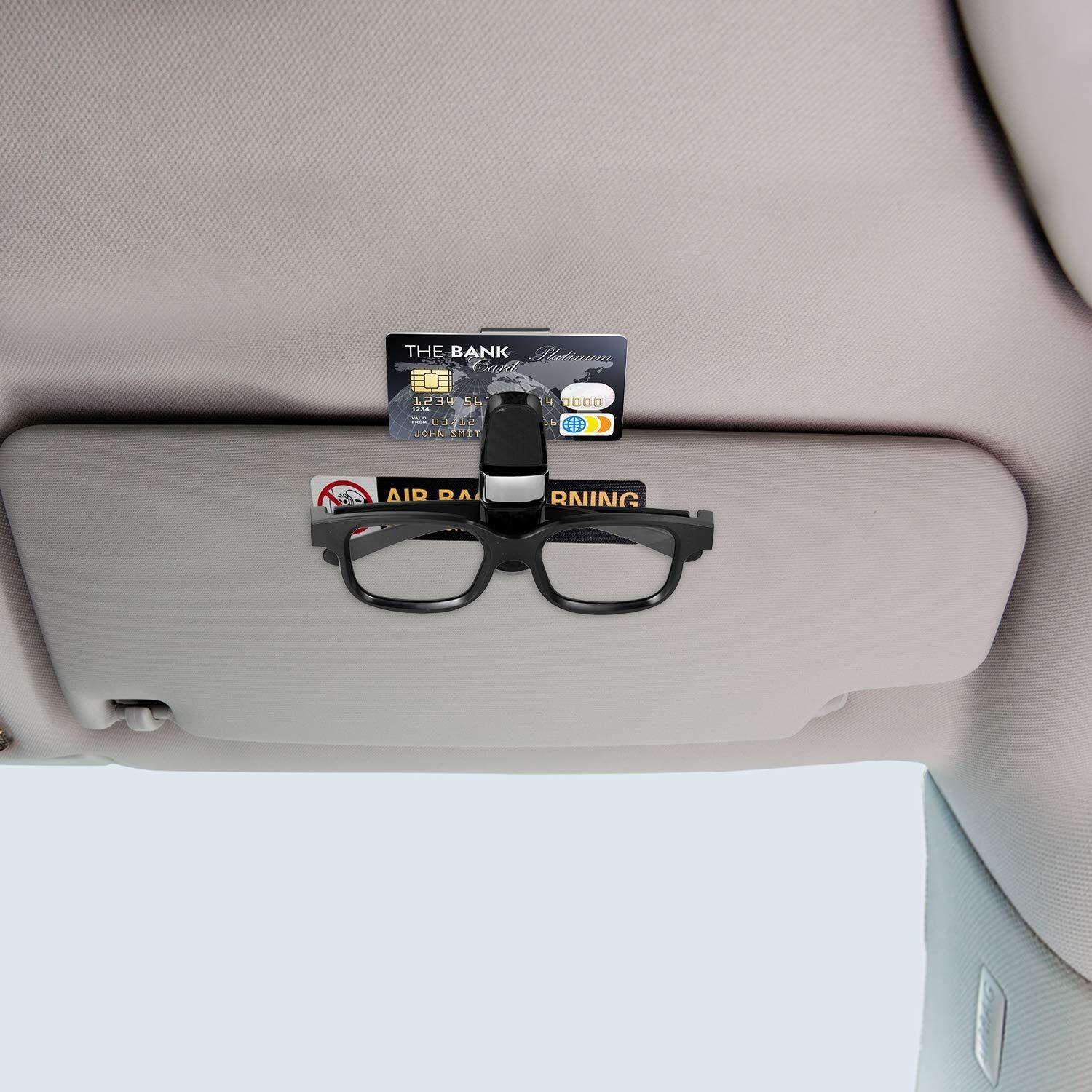 4 Packs Glasses Holders for Car Sun Visor Sunglasses Holder Clip Hanger Eyeglasses Mount Silver - Premium Car Stickers & Covers from Rapidvehicles - Just $19.42! Shop now at Rapidvehicles