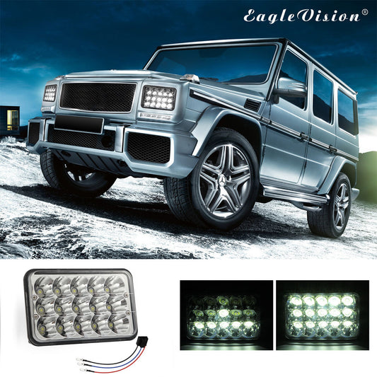 LED Headlight Die-cast Aluminum Casing 150w Square 5inches - Premium Car LED Lights from Rapidvehicles - Just $47.99! Shop now at Rapidvehicles