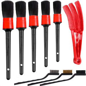 9pcs Car Detailing Brush Auto Detail Brush Set Automotive Detail Brushes Kit for Cleaning Car Interior Exterior - Premium Maintenance Tools from Rapidvehicles - Just $23.99! Shop now at Rapidvehicles