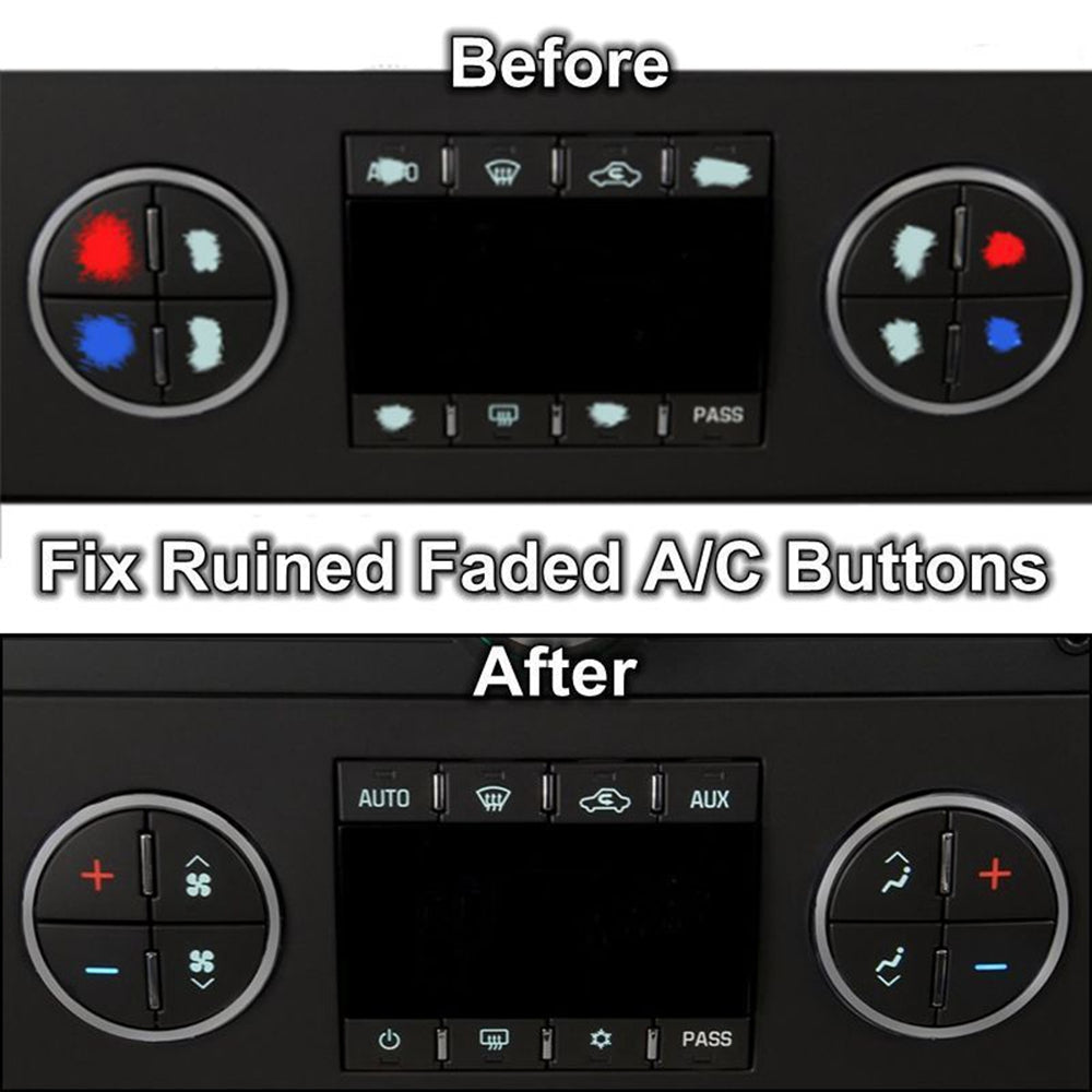 2pcs AC Dash Button Sticker Auto Button AC Central Control Repair Stickers 20 keys - Premium Car Stickers & Covers from Rapidvehicles - Just $8.44! Shop now at Rapidvehicles