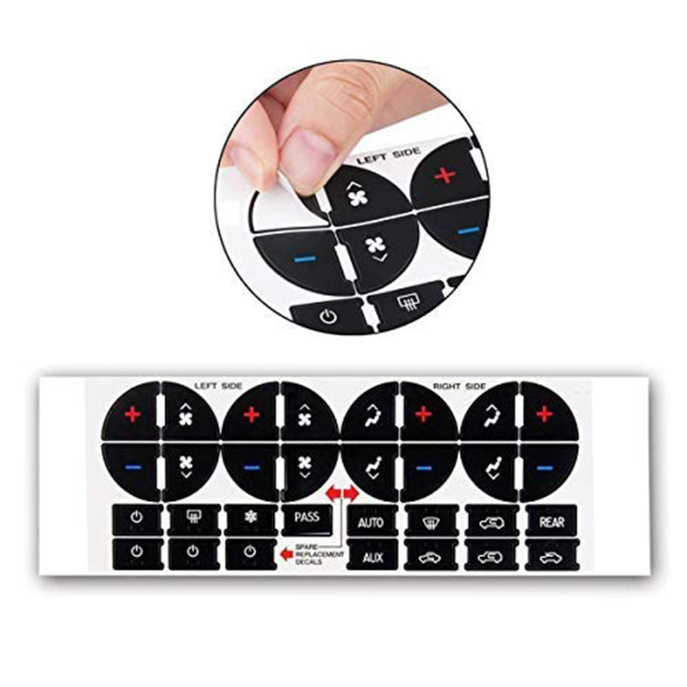 2pcs AC Dash Button Sticker Auto Button AC Central Control Repair Stickers 20 keys - Premium Car Stickers & Covers from Rapidvehicles - Just $8.44! Shop now at Rapidvehicles