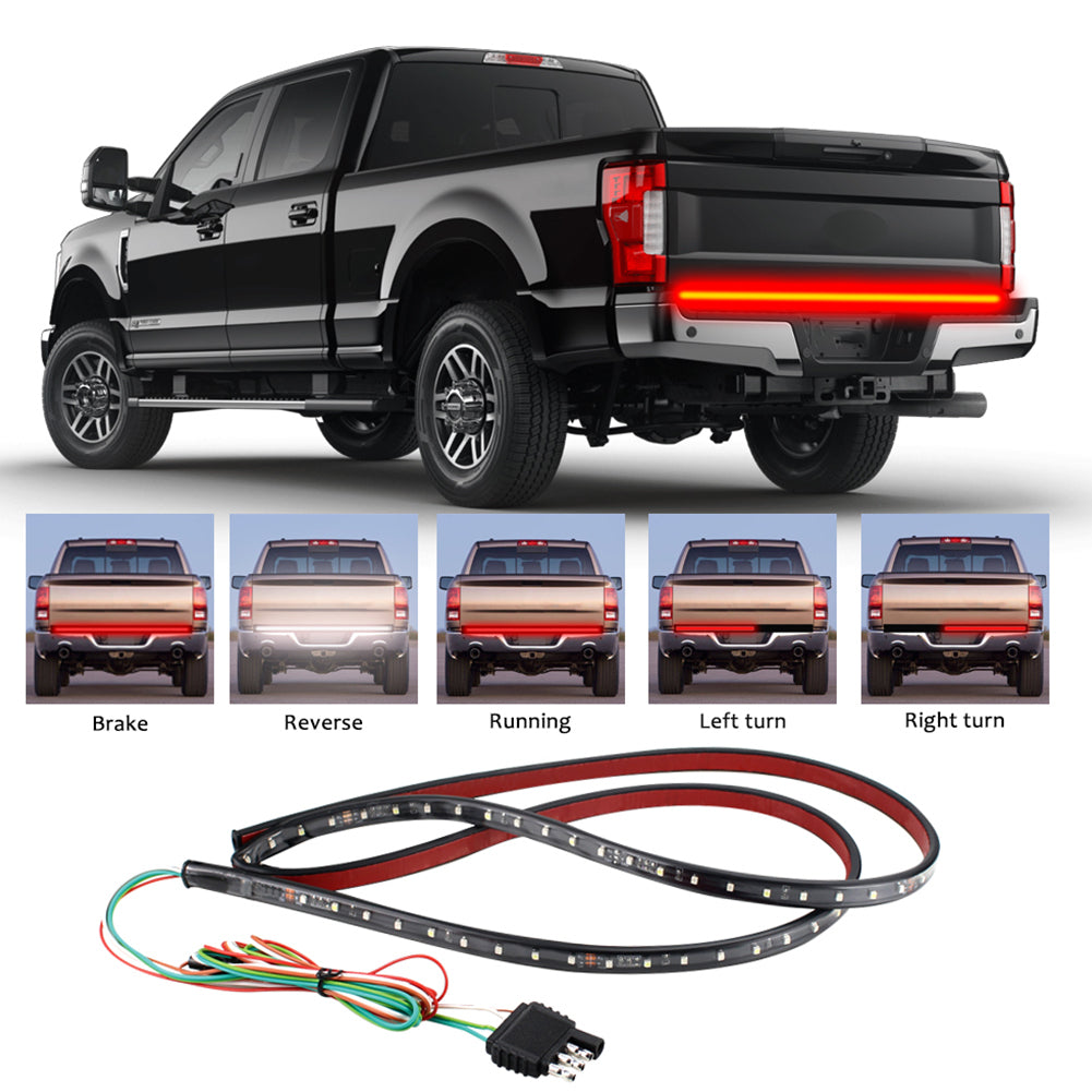 Truck Tailgate Side Bed Light Strip Bar Tuning Signal Light for Truck Off-road Vehicles black - Premium Car LED Lights from Rapidvehicles - Just $27.19! Shop now at Rapidvehicles