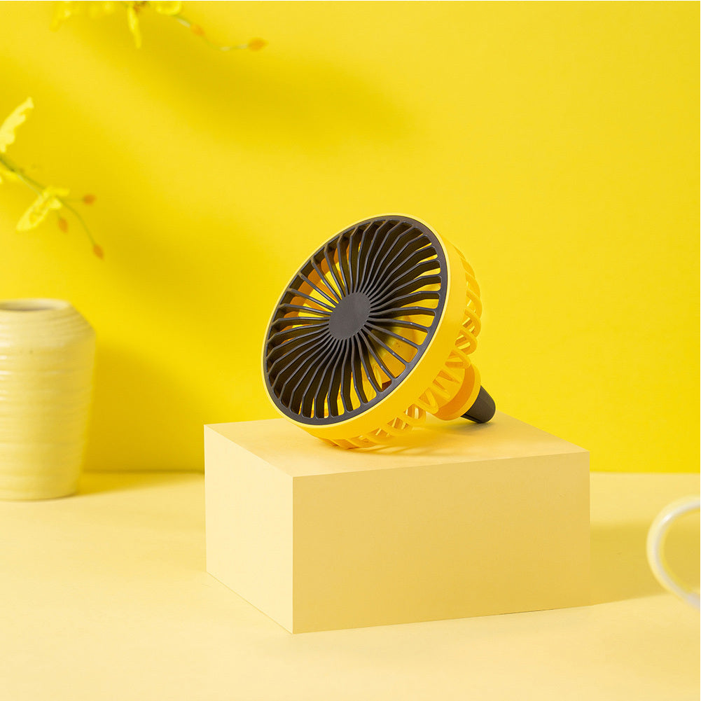 LED Car Air Outlet Fan USB Portable Mini Fan yellow - Premium Other Car Electronics from Rapidvehicles - Just $35.99! Shop now at Rapidvehicles