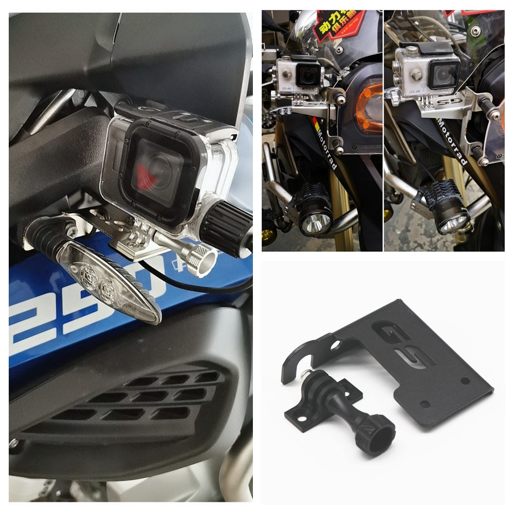 Motorcycle Front Left Bracket Support for BMW R1200GS R1250GS For Go Pro Dash Cam black - Premium Motorcycle Accessories from Rapidvehicles - Just $26.99! Shop now at Rapidvehicles