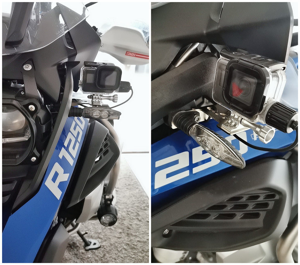 Motorcycle Front Left Bracket Support for BMW R1200GS R1250GS For Go Pro Dash Cam black - Premium Motorcycle Accessories from Rapidvehicles - Just $26.99! Shop now at Rapidvehicles