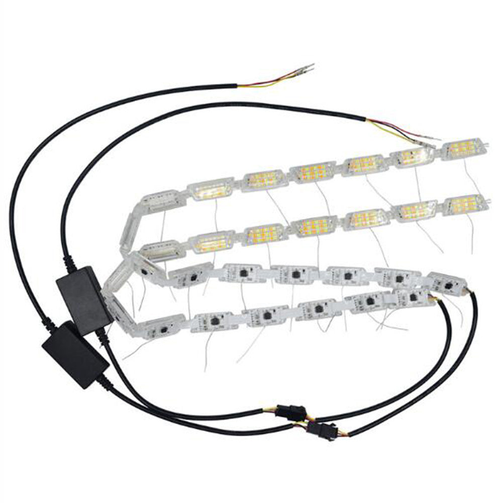 2pcs Flexible LED Strip Light DRL Daytime Running Light Waterproof Sequential Flow Headlight Runners Corner Turn Signal DRL As shown_16 lights (50cm) - Premium Car LED Lights from Rapidvehicles - Just $42.77! Shop now at Rapidvehicles