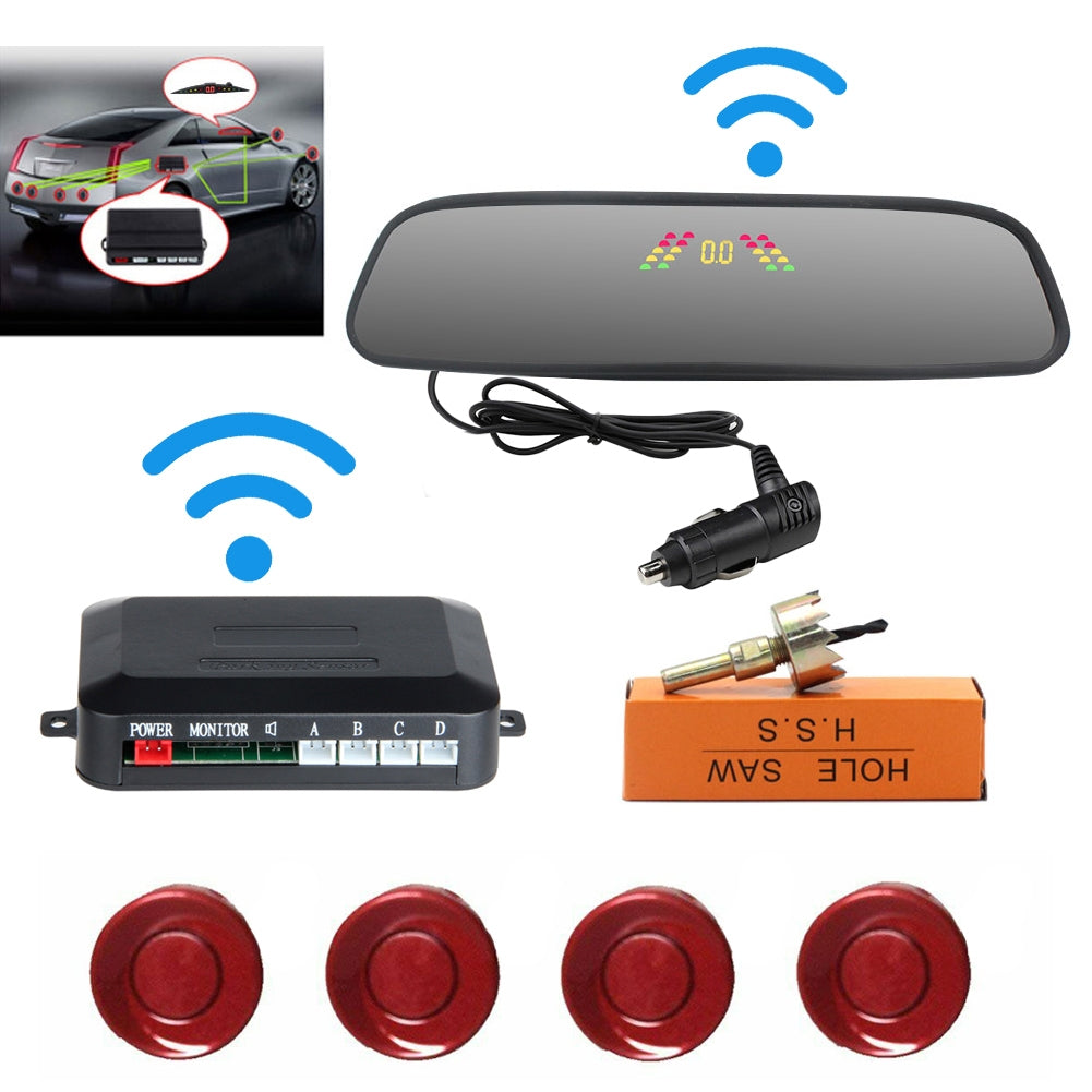 Car Reversing Parking Camera Wireless Parking Sensor Car Rear View Parking Sennor Kit Detector Led Display Automatic Auxiliary Car Parking Gray probe - Premium Car Rear View Camera from Rapidvehicles - Just $54.63! Shop now at Rapidvehicles