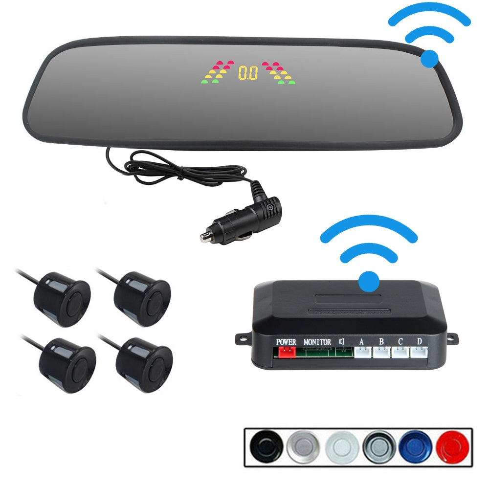 Car Reversing Parking Camera Wireless Parking Sensor Car Rear View Parking Sennor Kit Detector Led Display Automatic Auxiliary Car Parking Gray probe - Premium Car Rear View Camera from Rapidvehicles - Just $54.63! Shop now at Rapidvehicles