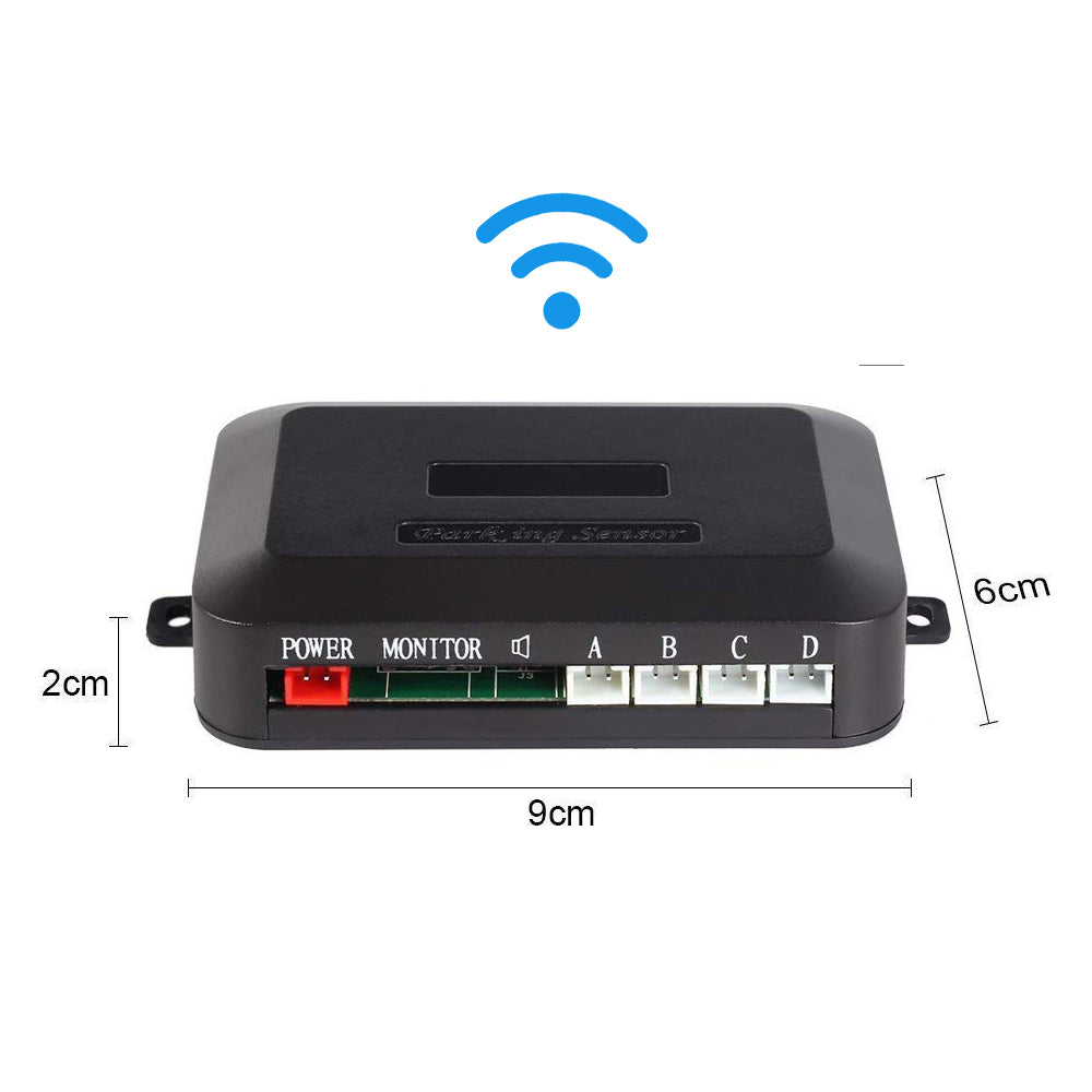 Wireless Car Parking Sensor Set LCD Display 4 Probe Backup Reversing Radar Monitor Detector System White probe - Premium Security Alarm System from Rapidvehicles - Just $53.32! Shop now at Rapidvehicles