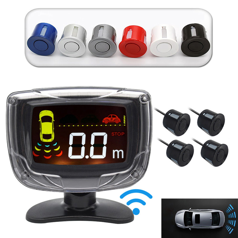 Wireless Car Parking Sensor Set LCD Display 4 Probe Backup - Premium Security Alarm System from Rapidvehicles - Just $64.99! Shop now at Rapidvehicles