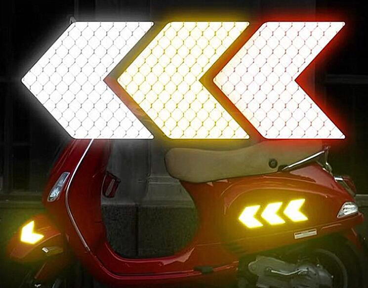 12PCS Big Car Night Warning Reflective Sticker Scratch Modified Electric Motorcycle Body Sticker  White - Premium Motorcycle Accessories from Rapidvehicles - Just $10.20! Shop now at Rapidvehicles