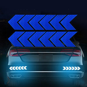 12PCS Big Car Night Warning Reflective Sticker Scratch Modified Electric Motorcycle Body Sticker  blue - Premium Motorcycle Accessories from Rapidvehicles - Just $10.54! Shop now at Rapidvehicles